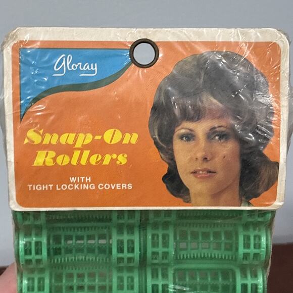 Gloray Snap On Rollers Vintage Unbreakable Plastic 18 Medium NOS - Picture 5 of 7